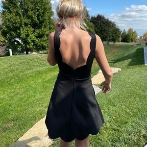 Beautiful Black scallop mini dress